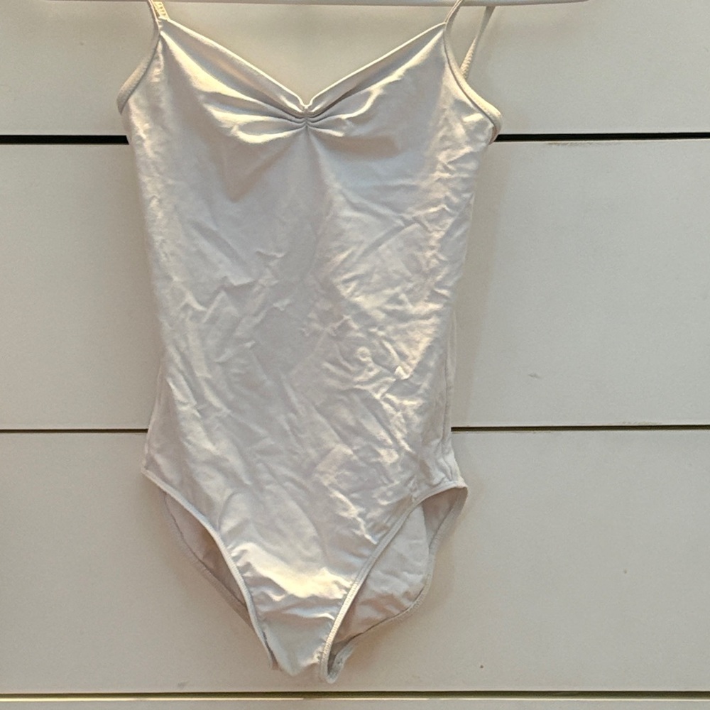 White Spaghetti Strap Ballet Wear Moi Leotard